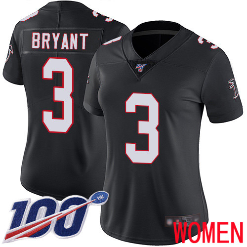 Atlanta Falcons Limited Black Women Matt Bryant Alternate Jersey NFL Football #3 100th Season Vapor Untouchable->youth nfl jersey->Youth Jersey
